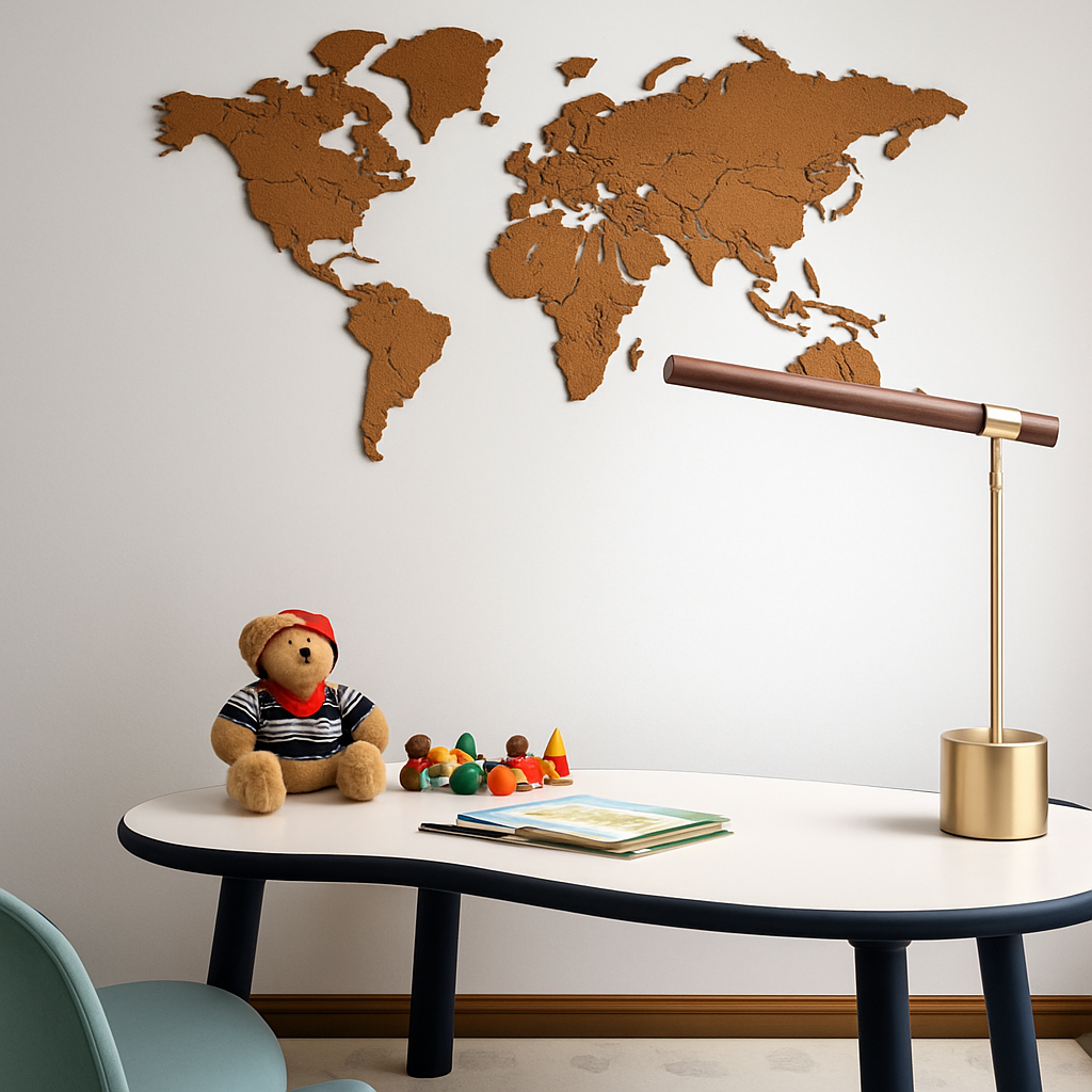Treviso matte black desk lamp on white desk