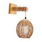 Hand-Woven Rattan Wall Sconce Galera – Lifestyle View 2