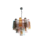 Tiered Glass Tube Chandelier – Lumivorn – Product Detail, Mixed Murano Glass