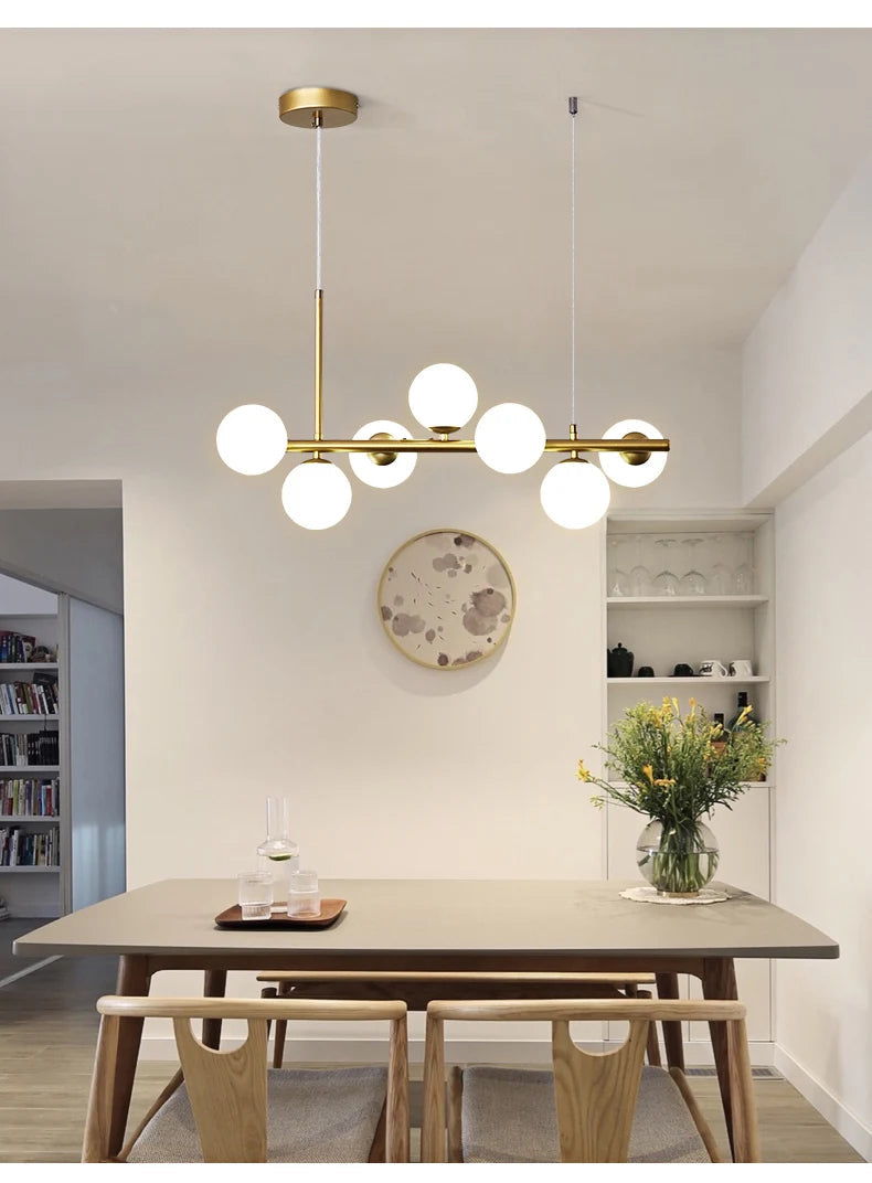 Clustered Glass Sphere Chandelier Maveth