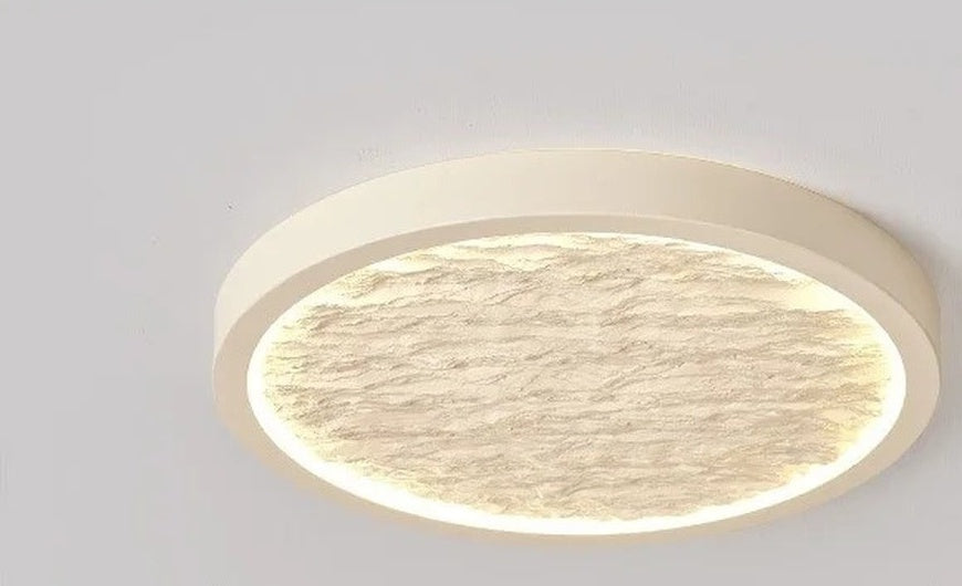 Wabi-Sabi Textured Ring Flush Ceiling Light – Zenithor – Mocha finish studio shot