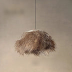 Shaggy Straw Rattan Dome Pendant Light – Ntavero