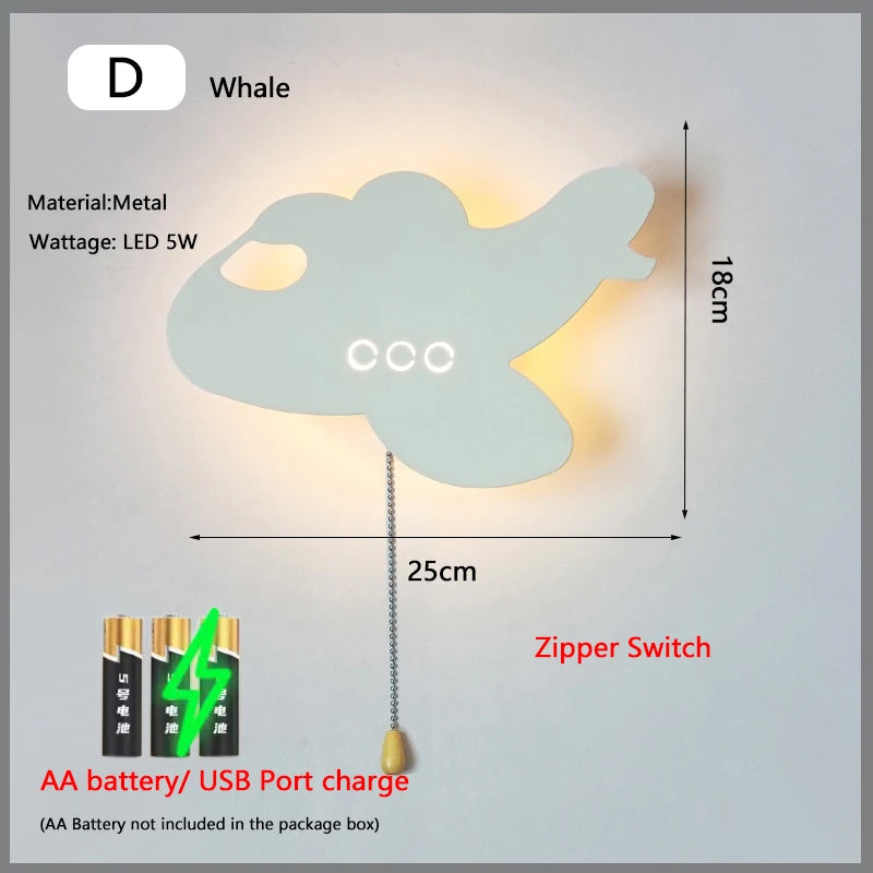 Nubira Airplane design dimensions, 25 x 18 cm painted metal wall light
