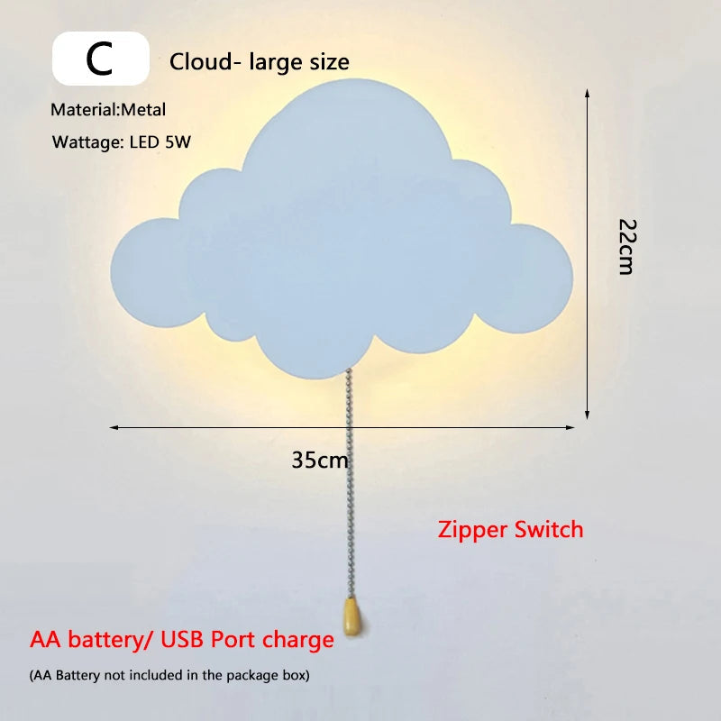Nubira Cloud Large design dimensions, 35 x 22 cm painted metal wall light