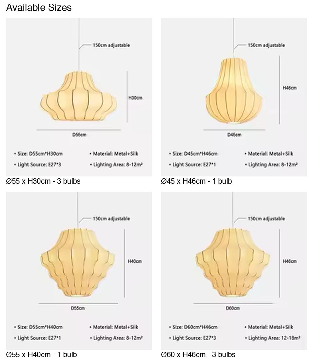 Sculpted Silk Shell Pendant Light – Oalaelindra