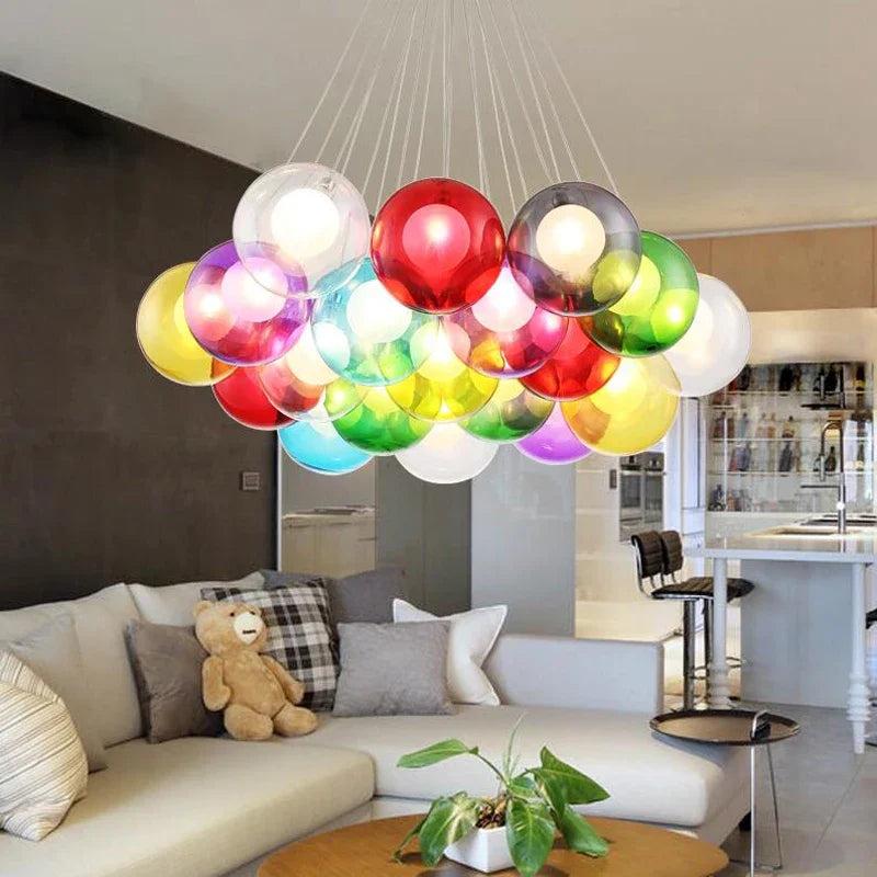 Luminous Sphere Whisper Chandelier Orvello – Lifestyle View