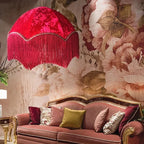 Cletya Ouaelix Bohemian Tasseled Velvet Pendant Light with silk fringe detail — hero shot