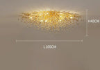 Gold Crystal Branch Chandelier – Equinara – Oval Ceiling 100cm