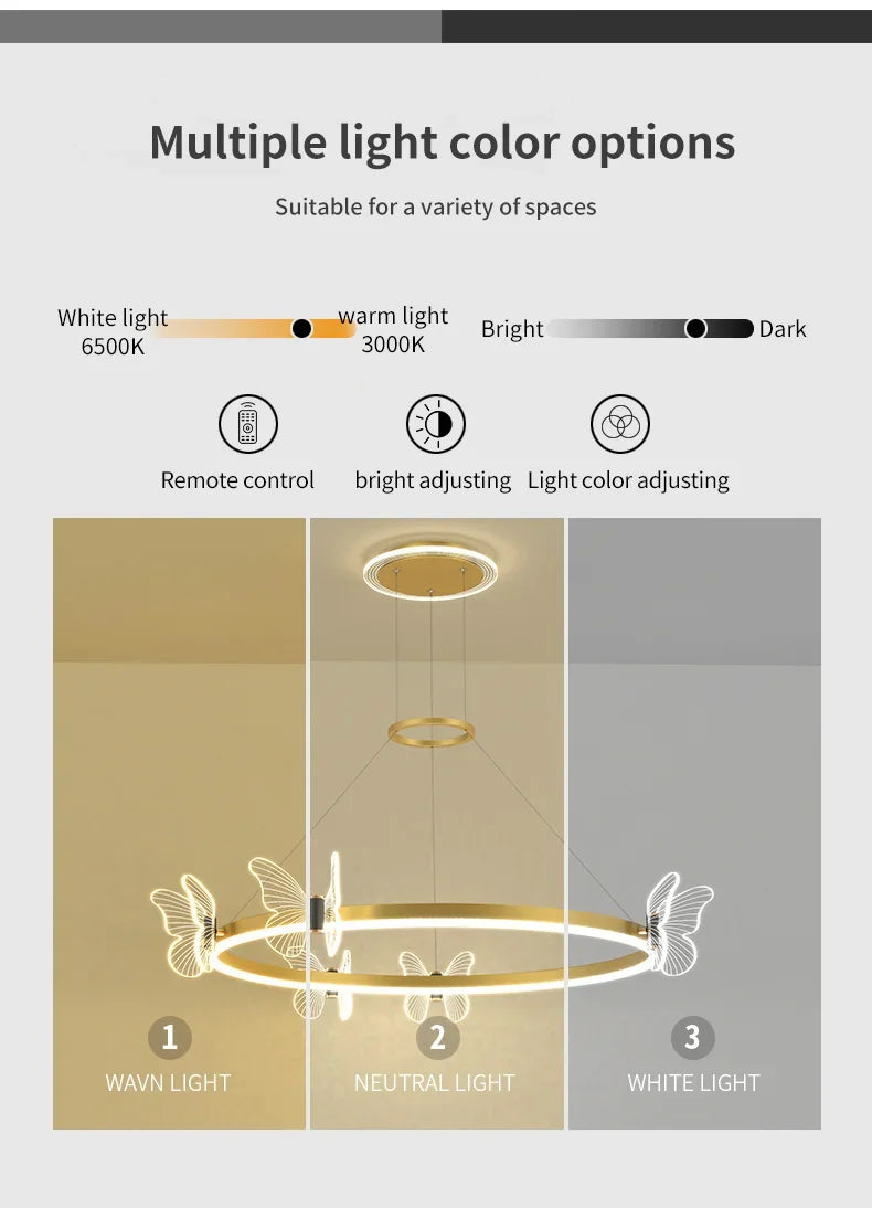Rsaelith ring pendant – tunable colour temperature 3000K-6500K