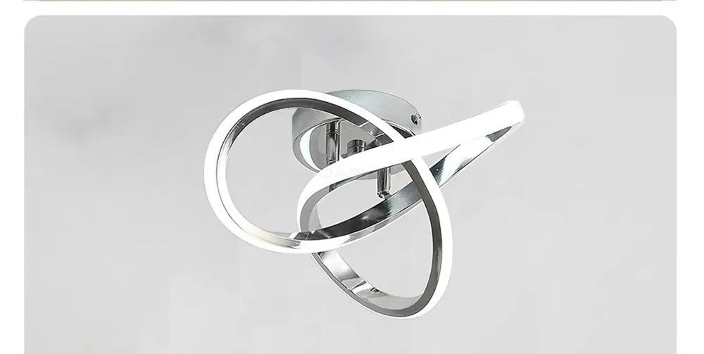 Modern Metal Arc Ceiling Light Auradex – Silver Finish