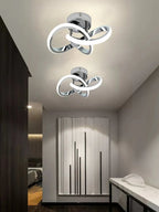 Modern Metal Arc Ceiling Light Auradex – Hallway Lifestyle, Silver