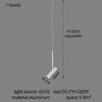 Solerno adjustable multi-head spot pendant — 1 Head configuration