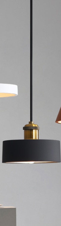 Sorvane Pendant Light – Drum shade, Black