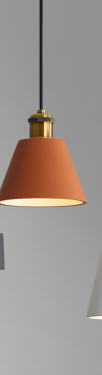 Sorvane Pendant Light – Wide Cone shade, Terracotta