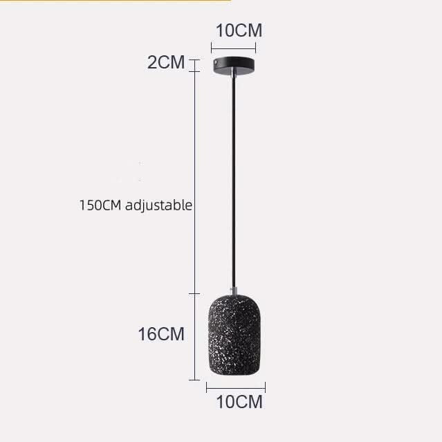 Terrazzo Capsule Pendant Arnox – Cement Shade, 3 Colours