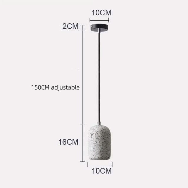 Terrazzo Capsule Pendant Arnox – Cement Shade, 3 Colours