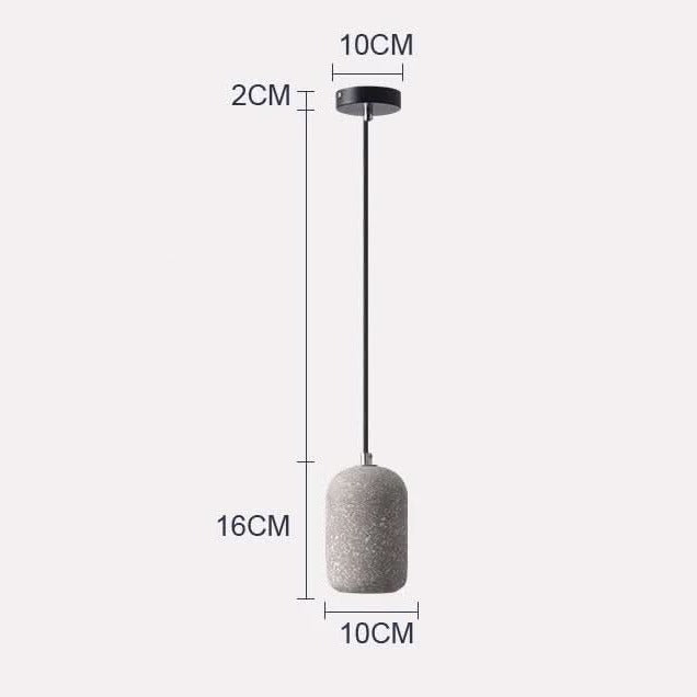 Terrazzo Capsule Pendant Arnox – Cement Shade, 3 Colours