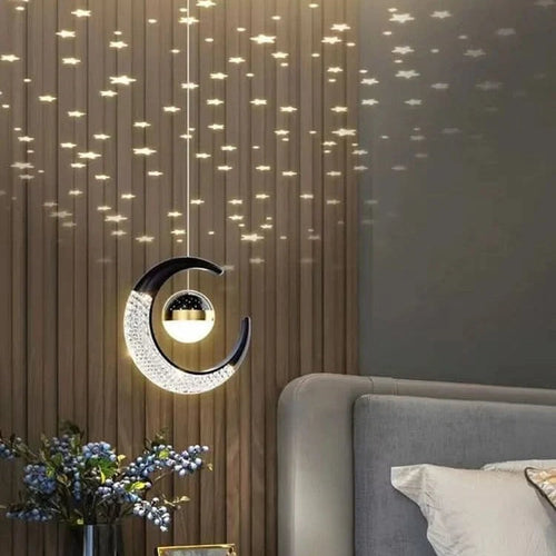 Celestial Crystal Moon Pendant Light Orbeth – Hero Shot