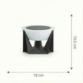 Faceted Stainless Steel Solar Garden Light – Barevo – Size Chart Small (Ø18cm)