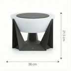 Faceted Stainless Steel Solar Garden Light – Barevo – Size Chart Large (Ø38cm)