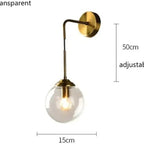 Electroplated Brass Globe Wall Sconce Calora – Product Detail 8