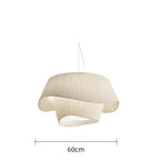 Sculptural Pleated Fabric Pendant Light – Camiran – Ivory, 60 cm