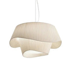 Sculptural Pleated Fabric Pendant Light – Camiran – Studio View
