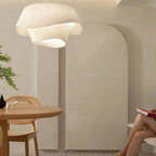 Sculptural Pleated Fabric Pendant Light – Camiran – Lifestyle View