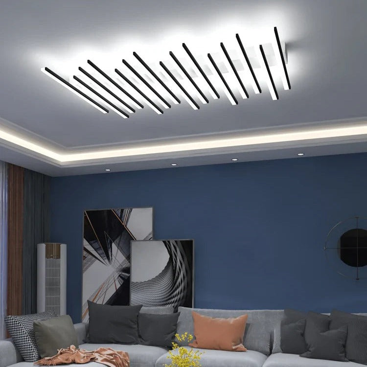 Sculptural Waves Metal Ceiling Light Denoxar – Hero Shot