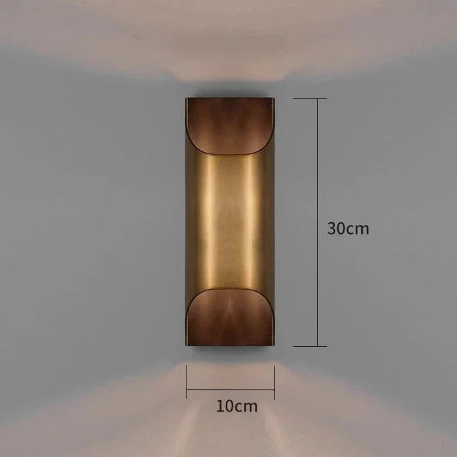 Precision Metal Wall Sconce Noctis – 30cm Bronze, Dimensions
