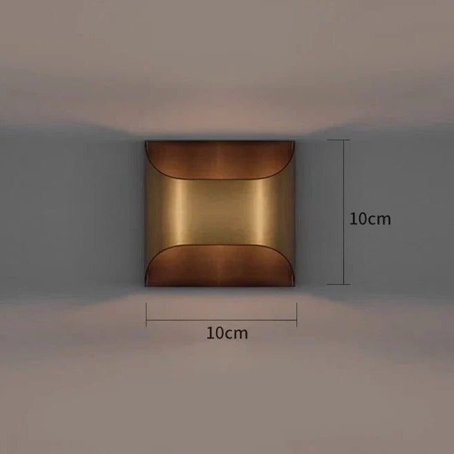 Precision Metal Wall Sconce Noctis – 10cm Bronze, Dimensions