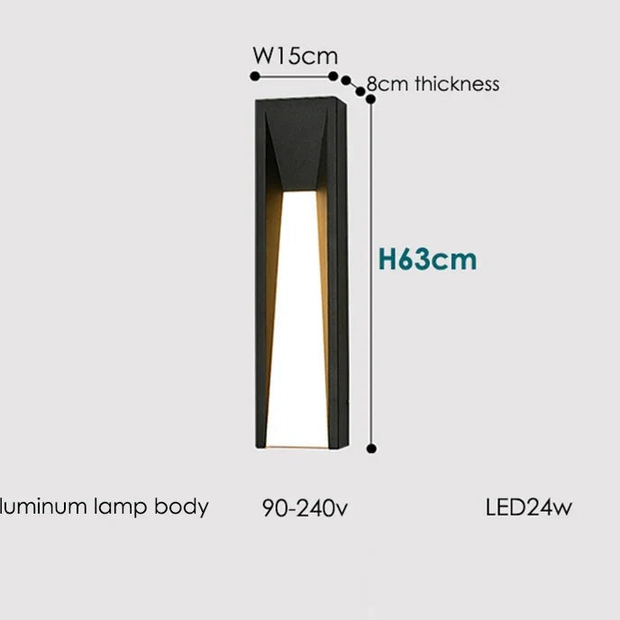 Contemporary Linear Aluminum Outdoor Light Kaelron – Product Detail 5
