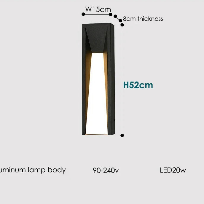 Contemporary Linear Aluminum Outdoor Light Kaelron – Product Detail 6