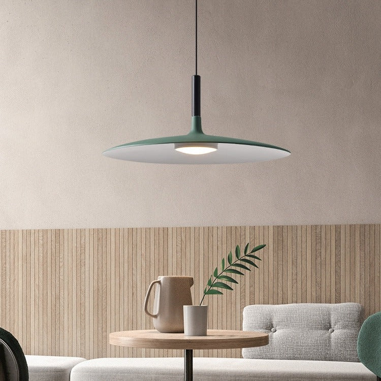 Matte Metal Disc Pendant Light Solanto – Hero Shot