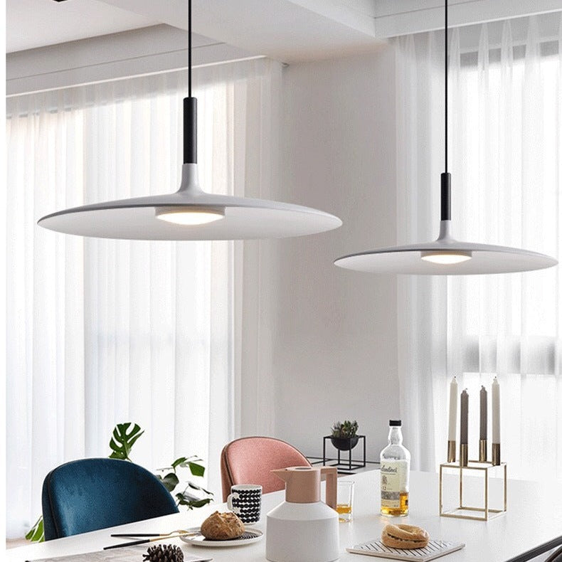 Matte Metal Disc Pendant Light Solanto