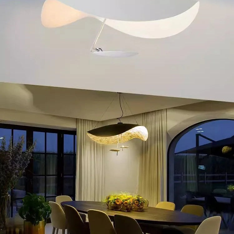 Sculptural Gold-Leaf Petal Pendant Light – Revonthal – Lifestyle View