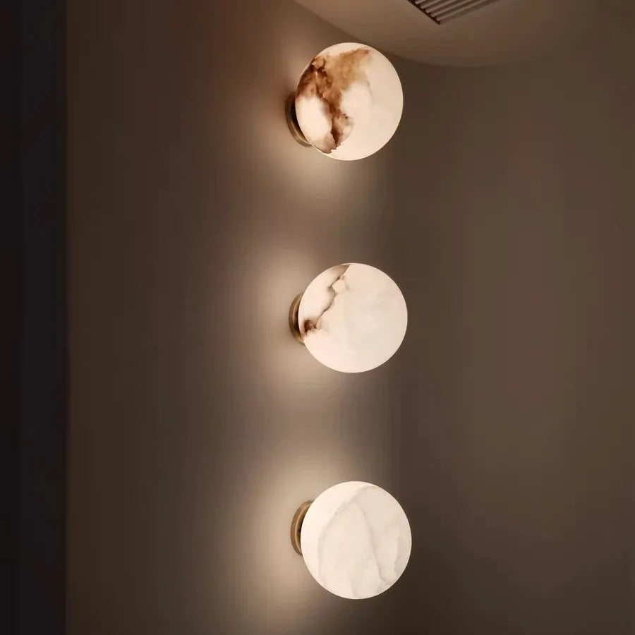 Polished Marble Copper Wall Sconce Venaro – Product Detail 5