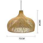 Rattan Japanese Pendant Light Felon