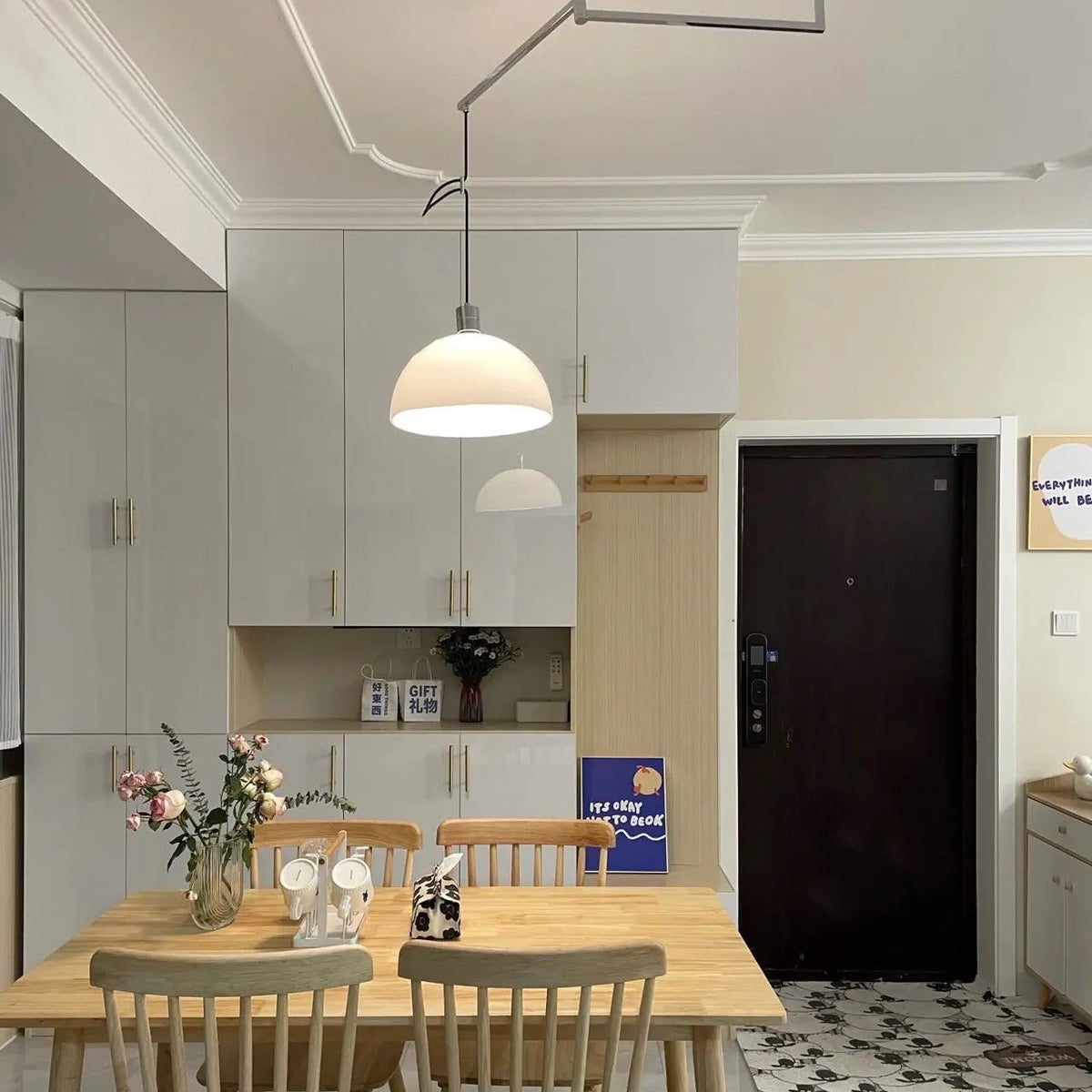 Contemporary Chrome Glass Pendant Light Selvantis – Hero Shot