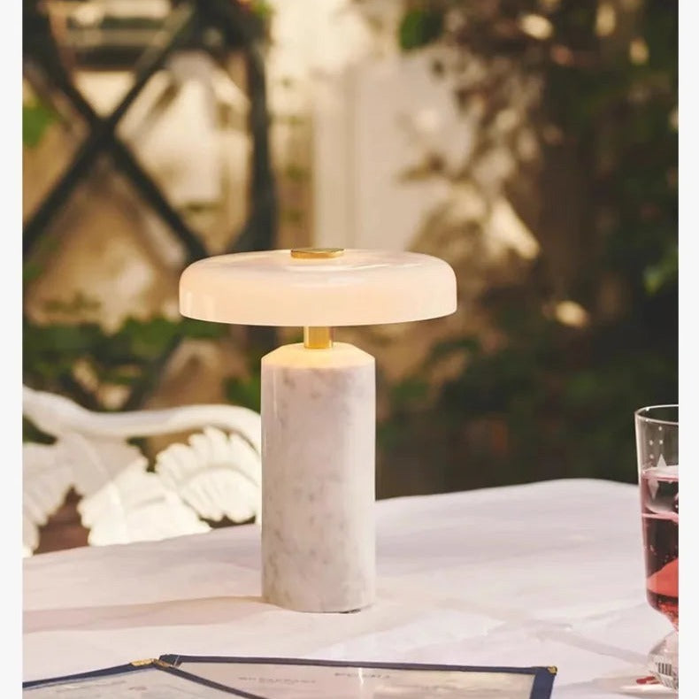 Italian Marble Glass Table Lamp Biancora – Product Detail 9