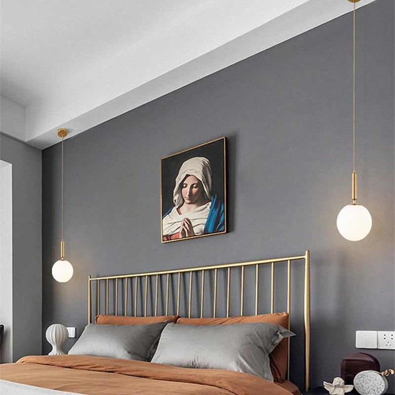 Contemporary Metal Globe Pendant Light Spherion – Lifestyle View 3
