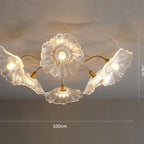Gerlinth 6-Light Semi-Flush Clear – dimensions 100x26cm