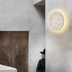 Natural Travertine Wall Sconce Giron – Hero Shot