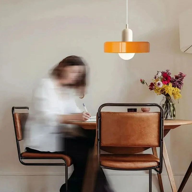 Scandinavian Glass Dome Pendant Light Nolvira – Lifestyle View 4
