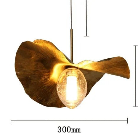 Hammered Gold Metal Pendant Light Aelindor – Product Detail 9