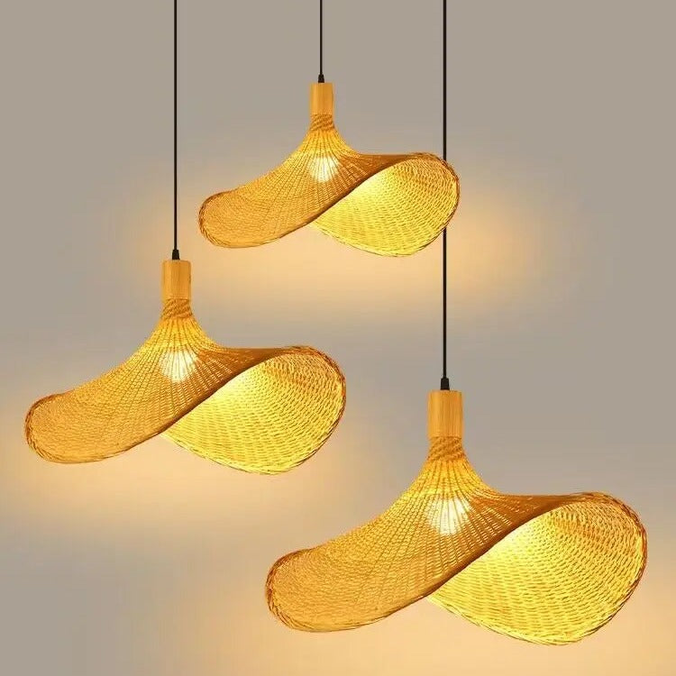 Organic Woven Sphere Pendant Light Colivex – Lifestyle View 2