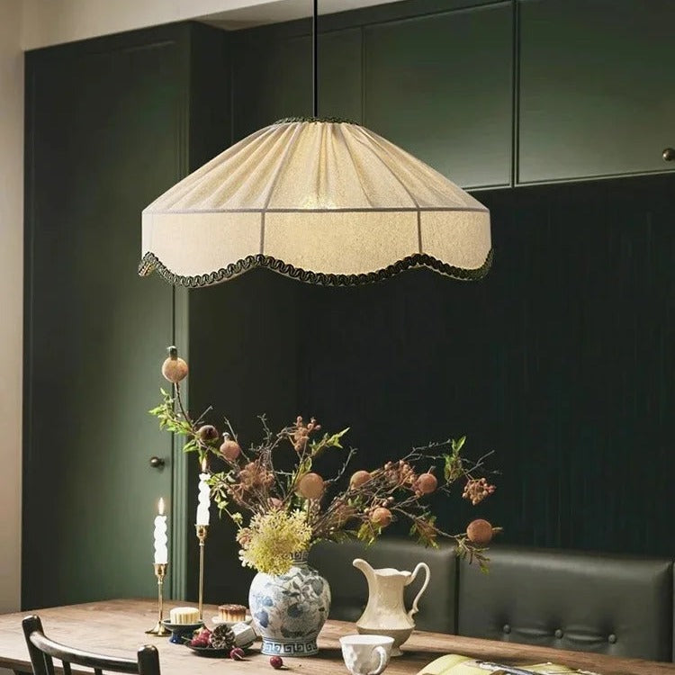 Organic Cloth Sculptural Pendant Light Fandrel – Lifestyle View 2