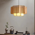 Hand-Woven Wicker Dome Pendant Light Rivandris – Lifestyle View 4