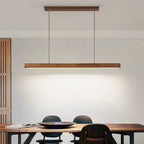 Minimalist Wood Bar Pendant Light Uaeliora – Hero Shot