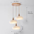 Uuaelvix Milk White, 3-Head Round Canopy configuration, dimensions